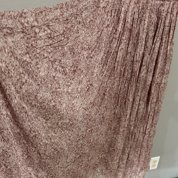 Free People my fair lady flowy Mauve Floral Maxi Dress Greek babydoll style - Picture 5 of 15